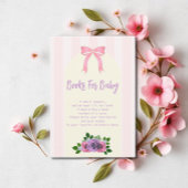 Tuin Rozen Roze Baby shower Boeken voor Baby Informatiekaartje
