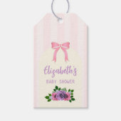 Tuin Rozen Roze Baby shower Cadeaulabel (Voorkant)