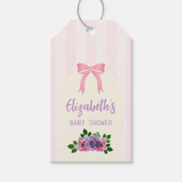 Tuin Rozen Roze Baby shower Cadeaulabel