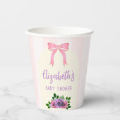 Tuin Rozen Roze Baby shower Papieren Bekers (Voorkant)