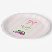 Tuin Rozen Roze Baby shower Papieren Bordje (Gekanteld)