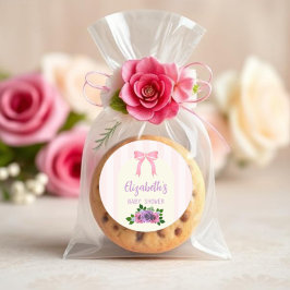 Tuin Rozen Roze Baby shower Ronde Sticker