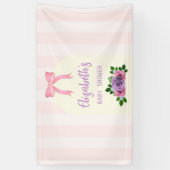 Tuin Rozen Roze Baby shower Spandoek (Verticaal)