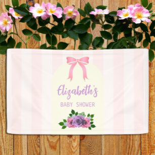 Tuin Rozen Roze Baby shower Spandoek