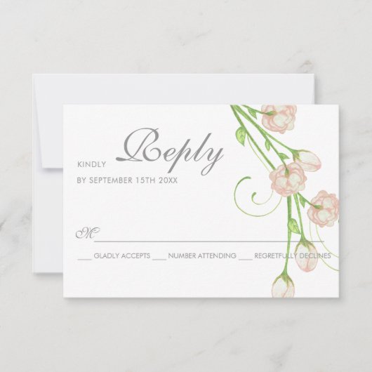  Tuin Rozen - RSVP-kaart RSVP Kaartje (Voorkant)