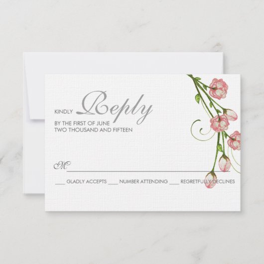 Tuin Rozen RSVP-kaart RSVP Kaartje (Voorkant)