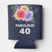 Tuin Rozen Waterverf Fabelachtige 40 Blikjeskoeler (Achterkant)