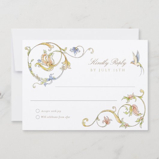 Tuin RSVP kaart bruiloft (Voorkant)