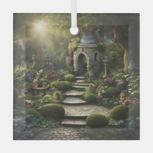 Tuin Sanctuarium Kunst Glas Ornament (Voorkant)