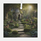 Tuin Sanctuarium Kunst Glas Ornament (Achterkant)