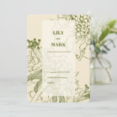 Tuin Scabiosa bloemlijn illustratie. Kaart (Staand voorkant)