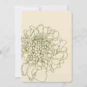 Tuin Scabiosa bloemlijn illustratie. Kaart (Achterkant)