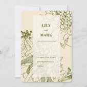 Tuin Scabiosa bloemlijn illustratie. Kaart (Voorkant)