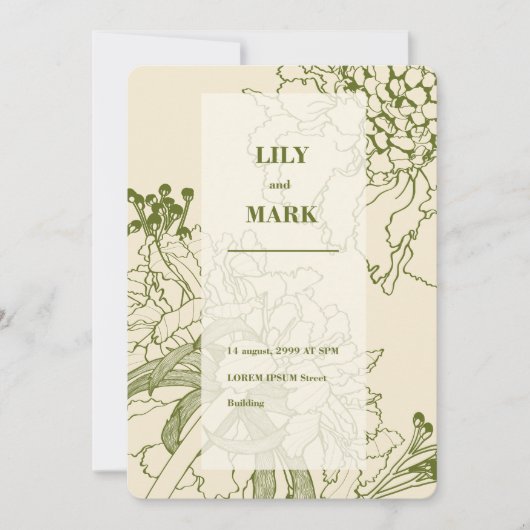 Tuin Scabiosa bloemlijn illustratie. Kaart (Voorkant)