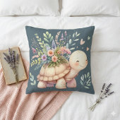 Tuin Schildpad Aquarel Cottage Stijl Kussen