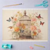 Tuin Serenade: Vogelkooi Decoupage Tissuepapier (Craft)