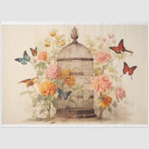 Tuin Serenade: Vogelkooi Decoupage Tissuepapier