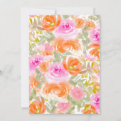 Tuin sinaasappel wilde bloemen 3 foto's afstuderen aankondiging (Achterkant)