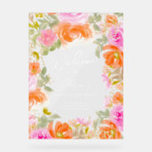 Tuin sinaasappel wilde bloemen welkom afstuderen acryl bord (Voorkant)