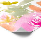 Tuin sinaasappel wilde bloemen welkom afstuderen poster (Hoek)