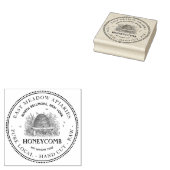 Tuin Skep Hive Hand Cut Honeycomb Stamp Rubberstempel (Gestempeld)
