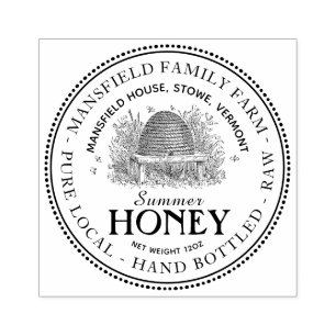  Tuin Skep Hive Zomer Honing Stamp Rubberstempel