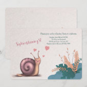 Tuin Slak Verjaardagsfeest Uitnodiging (Voorkant / Achterkant)