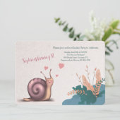 Tuin Slak Verjaardagsfeest Uitnodiging (Staand voorkant)