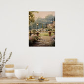 Tuin slingerlichten bruiloft welkomstbord poster (Keuken)