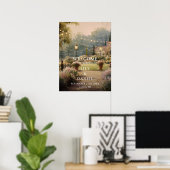 Tuin slingerlichten bruiloft welkomstbord poster (Thuiskantoor)