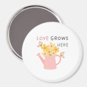 Tuin Spreuk 'Liefde Groeit Hier' Magneet (Voorkant / Achterkant)
