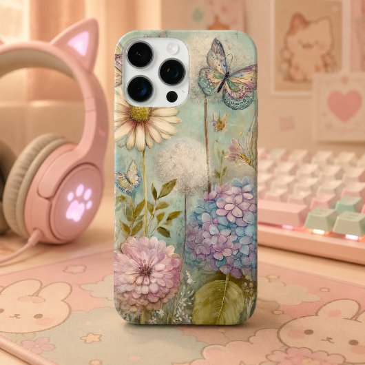 Tuin Spreuken met Hydrangea en Paardenbloem Tovera Case-Mate iPhone Case