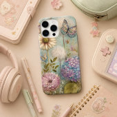Tuin Spreuken met Hydrangea en Paardenbloem Tovera Case-Mate iPhone Case