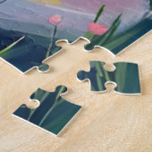 Tuin Stappenstenen Aquarel Legpuzzel (Zijkant)