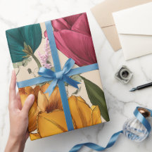 Tuin stijl multicolor tulp ivoor bloemmotief