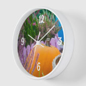 Tuin stilleven met een oranje pompoen (Hoek)