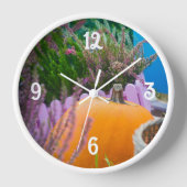 Tuin stilleven met een oranje pompoen (Voorkant)