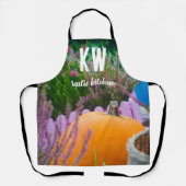 Tuin stilleven met een oranje pompoen schort (Voorkant)