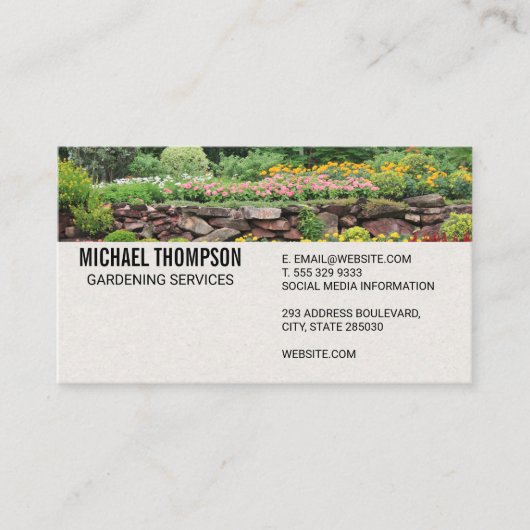 Tuin | Struiken en bloemen Visitekaartje (Voorkant)