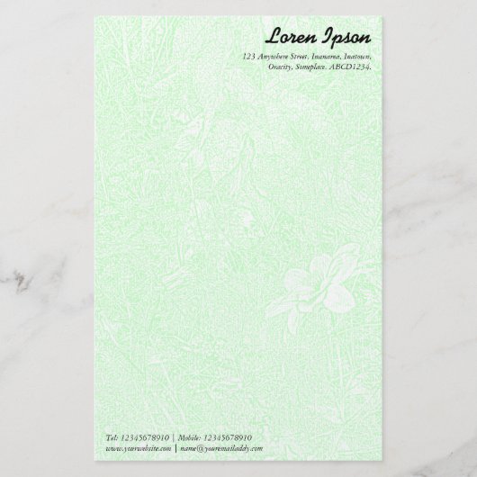 Tuin - Subtiel Groen Briefpapier (Voorkant)