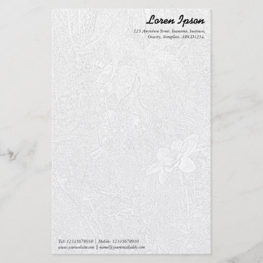 Tuin - Subtle Grey Briefpapier (Voorkant)