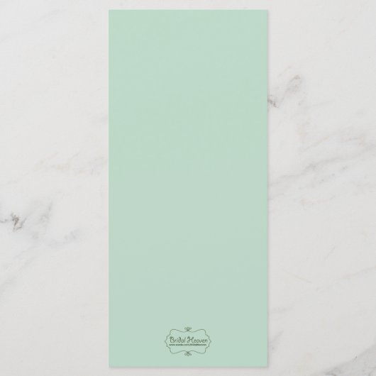 Tuin Succulent Vrijgezellenfeest Menu (Achterkant)