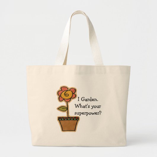 Tuin Superkracht Grote Tote Bag (Voorkant)