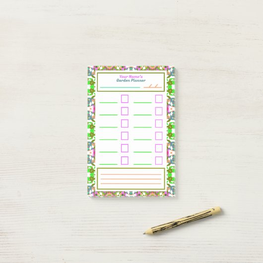 Tuin Taak Herinnering Planner Tracker Takenlijst Post-it® Notes (Op bureau)