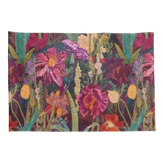 Tuin Tapestry: Levendige Bloemen Kussen Sham Kussensloop (Achterkant-Rechts)