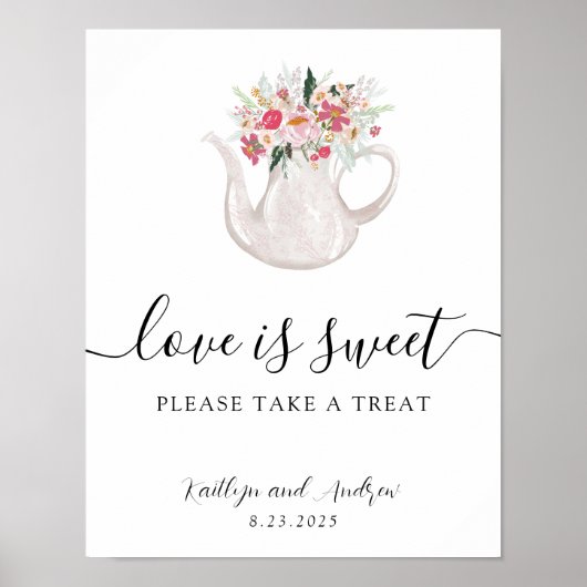Tuin Tea Love is Sweet Alsjeblieft, neem een Treat Poster (Voorkant)