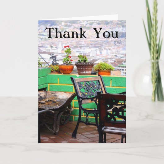 Tuin Terras Dank u Bedankkaart (Voorkant)