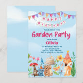 Tuin Thema Verjaardagsfeest Uitnodiging (Voorkant / Achterkant)