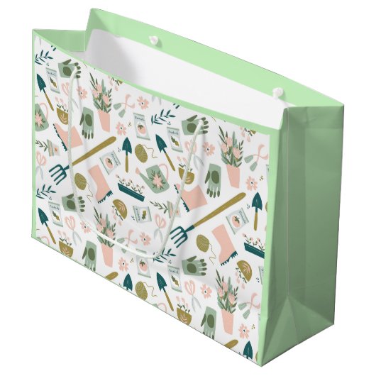 Tuin tijd geschenk tas groot cadeauzakje (Voorkant Gekanteld)