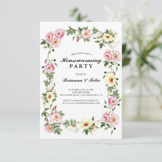 Tuin Tropical Green Housewarming Party Kaart (Staand voorkant)